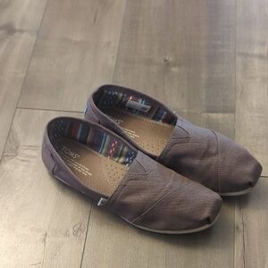 TOMS Women's Canvas Flats - Dark Gray